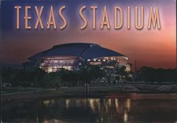 Texas Stadium, Illuminated Exterior Postcard