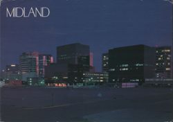 Midland, Texas Skyline at Dusk Postcard
