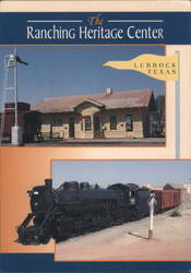 Ranching Heritage Center, Ropesville Depot & Denver 401 Loco Postcard