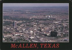 Aerial View of McAllen, Texas Postcard
