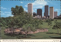 Allen Park and the fabulous Houston Skyline Postcard