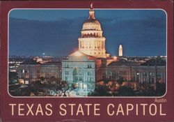 Texas State Capitol, Night View, Austin Postcard