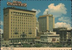 Hotel Cortez and Central Business Area, El Paso, Texas Postcard