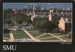 SMU Campus with Dallas Skyline Postcard