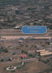 Aerial View of Harlingen, Texas and Airport Postcard