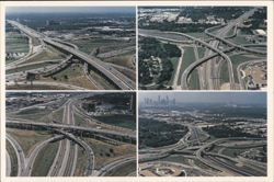 Houston, Texas Freeway Network, Aerial Views Postcard