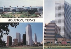 Houston, Texas Skyline and George R. Brown Convention Center Postcard