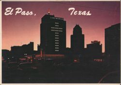 El Paso, Texas Skyline at Twilight Postcard