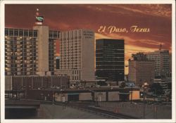 El Paso, Texas Skyline at Dusk Postcard