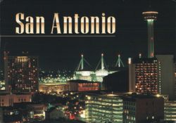 San Antonio at Night Postcard