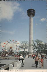 Tower of the Americas, 1968 World's Fair HemisFair Postcard