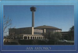 Tower of the Americas Overpowering the San Antonio Skyline Postcard