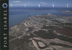 Aerial View of Port Isabel, Texas Postcard