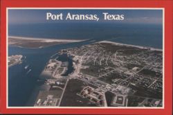 Aerial View of Port Aransas, Texas Postcard