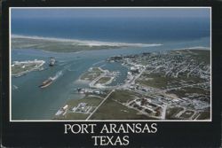 Aerial View of Port Aransas, Texas Postcard