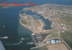 Aerial view of Port Aransas, Texas Postcard