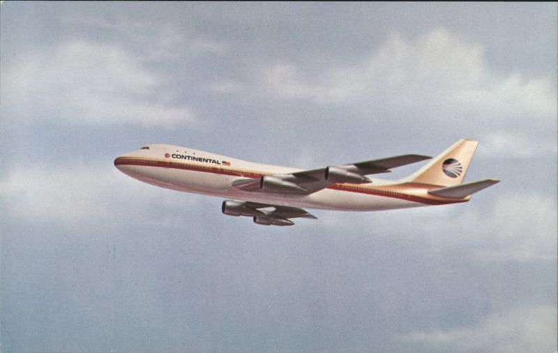 Continental Airlines Boeing 747 SuperJet Airline Advertising