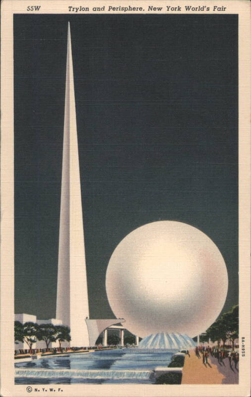 Trylon and Perisphere, New York World's Fair Harrison and Fouilhoux