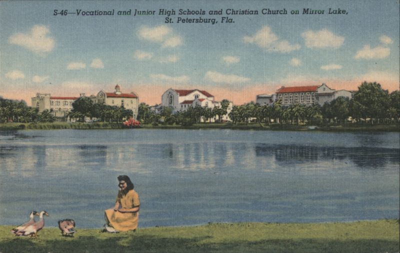 Vocational and Junior High Schools & Church on Mirror Lake St. Petersburg Florida