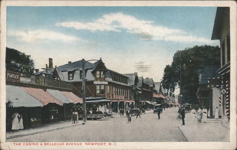 The Casino & Bellevue Avenue, Newport, R.I. Rhode Island