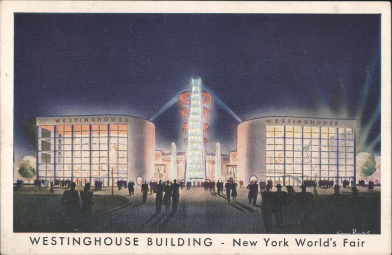 Westinghouse Building at Night, New York World's Fair
