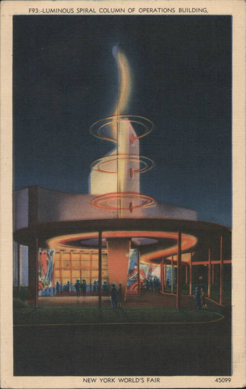 Luminous Spiral Column of Operations Building, NY World's Fair New York