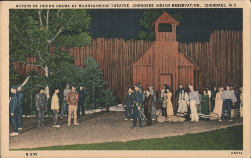 Actors of Indian Drama at Mountainside Theatre, Cherokee, NC North Carolina