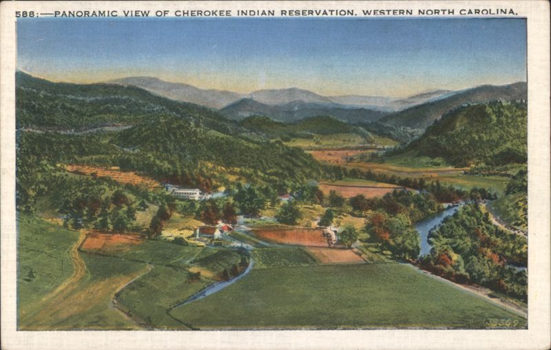 Panoramic View of Cherokee Indian Reservation, North Carolina