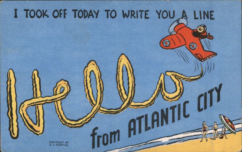 Hello from Atlantic City, Airplane Skywriting New Jersey