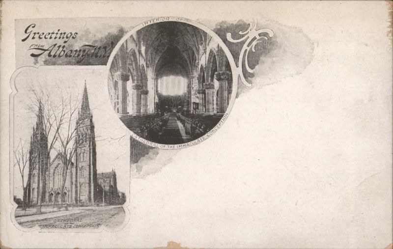 Greetings from Albany, NY, Cathedral of Immaculate Conception New York