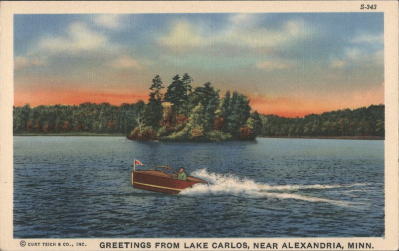 Greetings from Lake Carlos, Near Alexandria, Minn. Minnesota