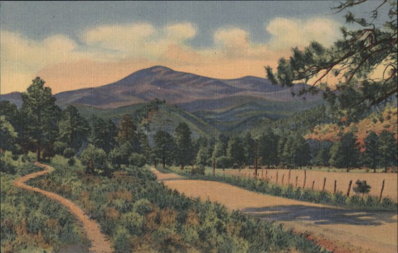White Mountain (Sierra Blanca) from Ruidoso Highway, New Mexico