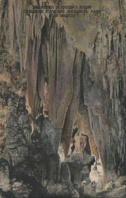 Draperies in Queen's Room, Carlsbad Caverns National Park New Mexico