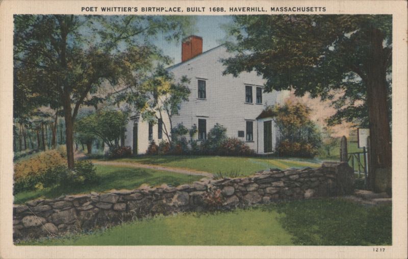 Poet Whittier's Birthplace, Built 1688, Haverhill, MA Massachusetts