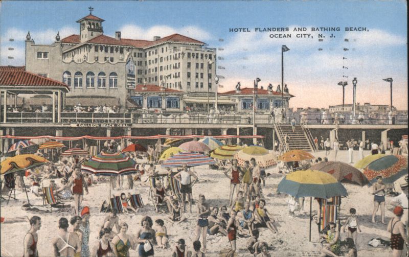 Hotel Flanders and Bathing Beach, Ocean City, NJ New Jersey