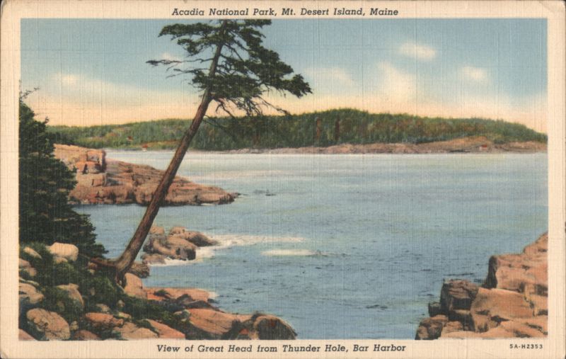 View of Great Head from Thunder Hole, Acadia National Park Bar Harbor Maine