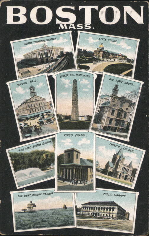 Boston, MA, Multiview of City Landmarks Massachusetts