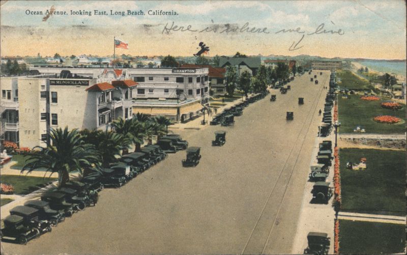 Ocean Avenue, looking East, Long Beach, California