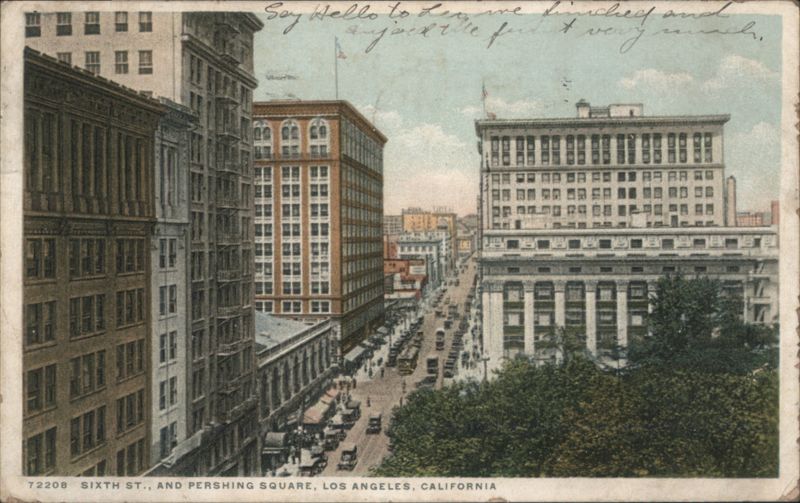 Sixth St. and Pershing Square, Los Angeles, California