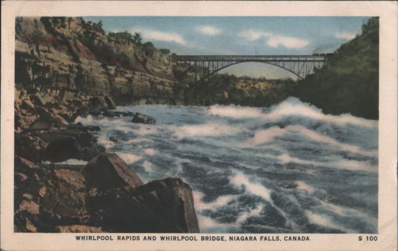 Whirlpool Rapids and Whirlpool Bridge, Niagara Falls ON Canada