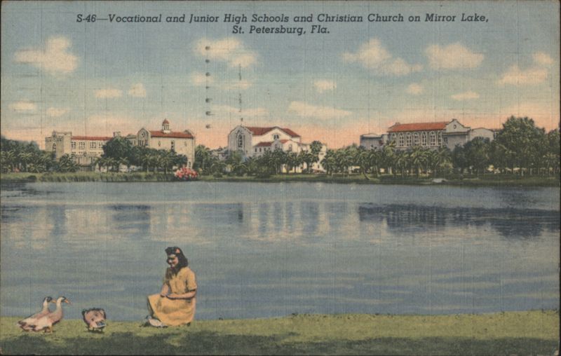 Vocational and Junior High Schools and Church on Mirror Lake St. Petersburg Florida