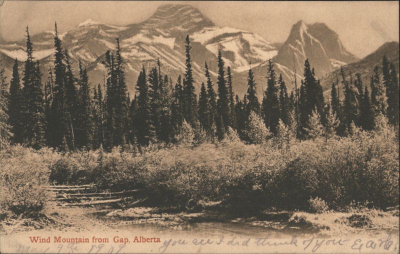 Wind Mountain from Gap, Alberta AB Canada