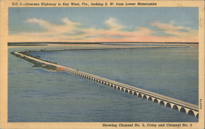 Oversea Highway to Key West, Fla., from Lower Matecumbe Florida