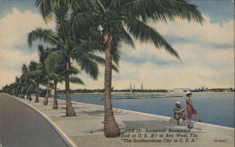 Roosevelt Boulevard, End of U.S. #1 in Key West, Fla. Florida