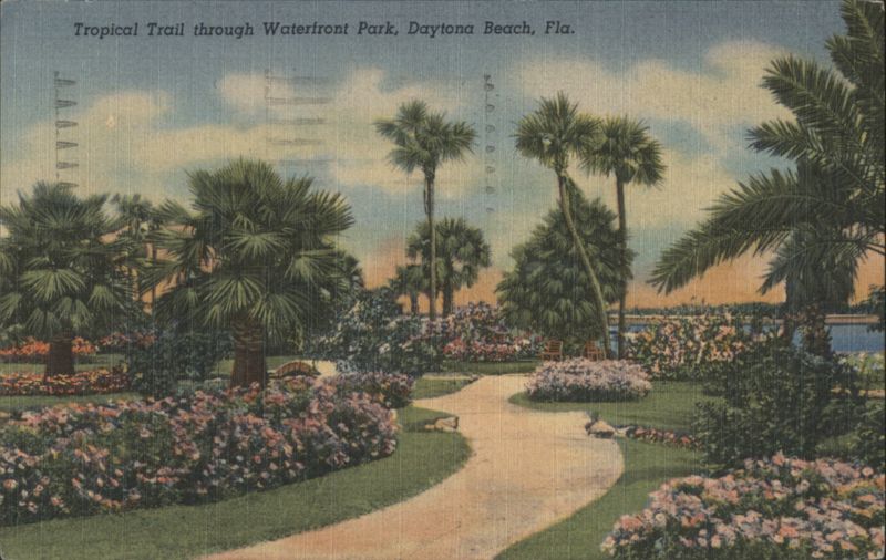 Tropical Trail through Waterfront Park, Daytona Beach, FL Florida