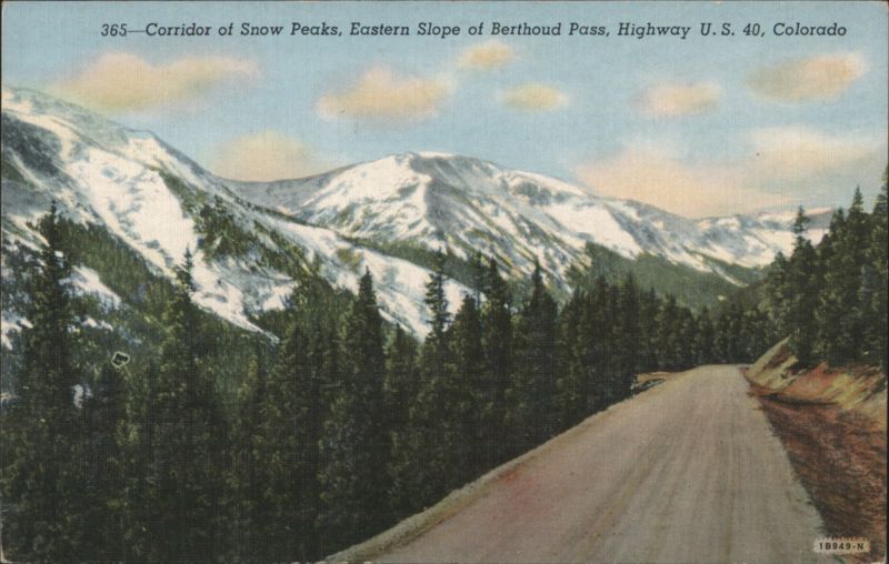 Corridor of Snow Peaks, Eastern Slope of Berthoud Pass Colorado