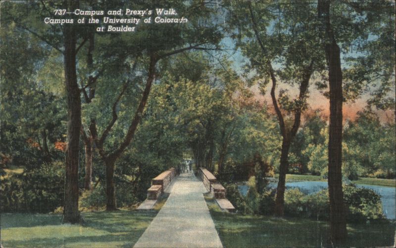 Campus and Prexy's Walk, University of Colorado at Boulder