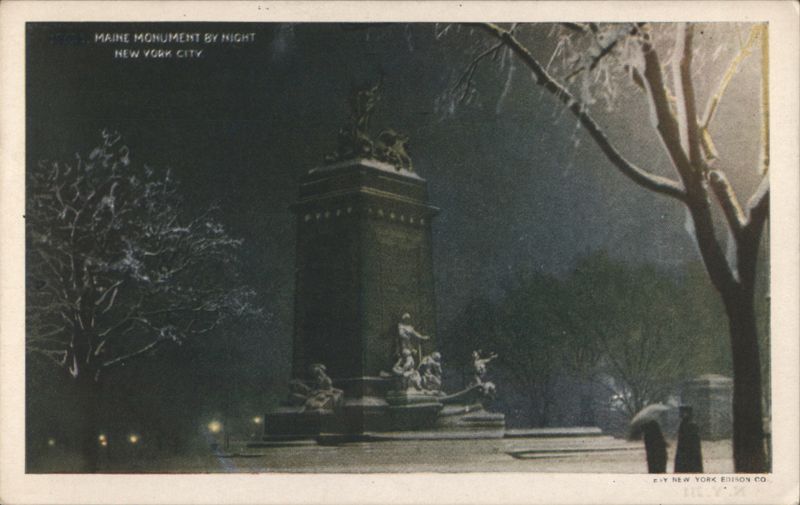 Maine Monument by Night, New York City