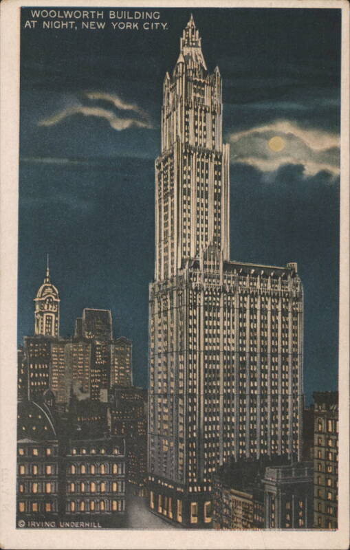 Woolworth Building at Night, New York City Irving Underhill