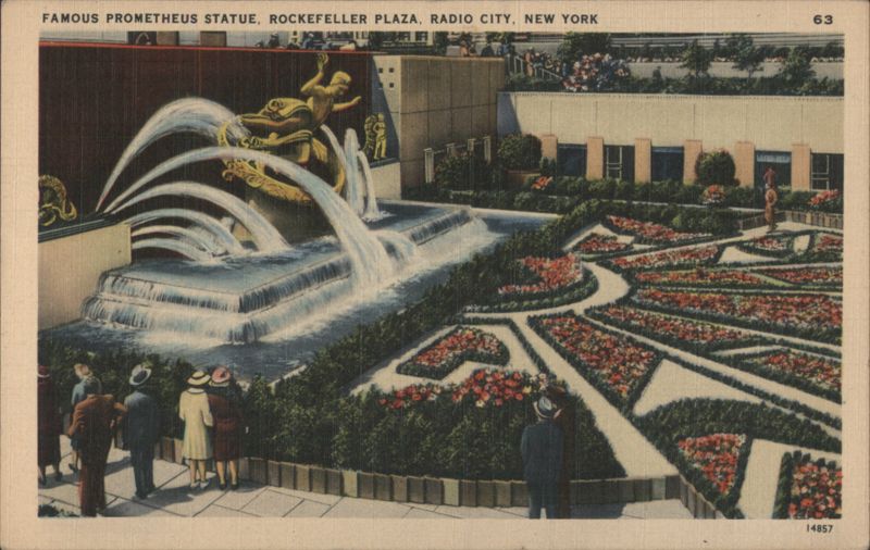 Famous Prometheus Statue, Rockefeller Plaza, New York